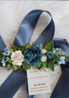 Custom Flower Sash Dusty Blue Sash Only