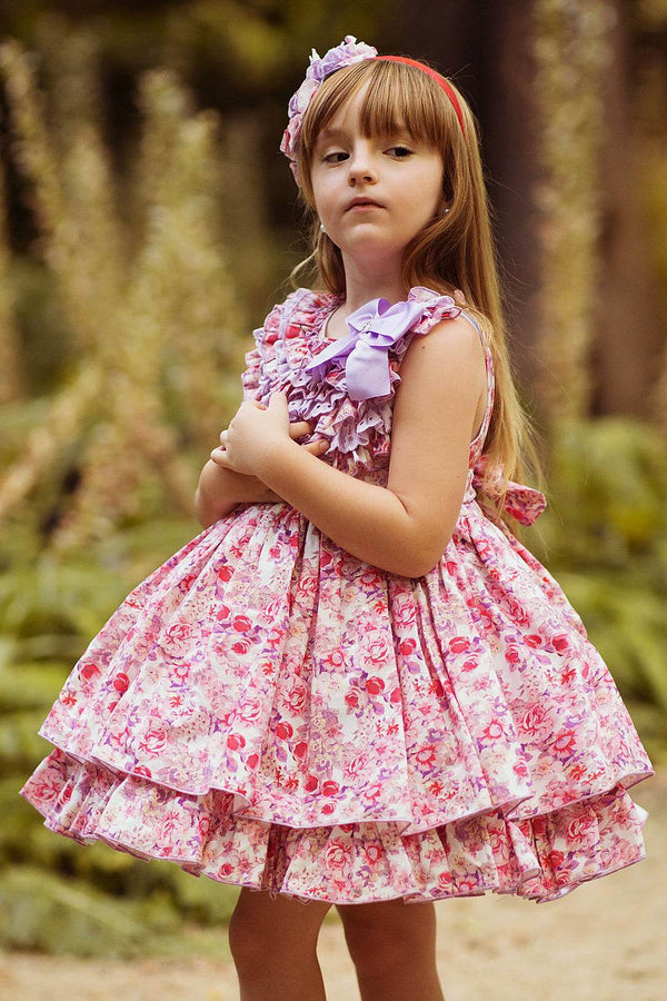 Vintage Ruffle Floral Dress