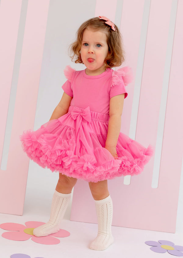 Whirly Twirly Pettiskirt in bubble gum pink