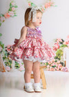 Vintage Ruffle Floral Dress