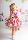 Vintage Ruffle Floral Dress