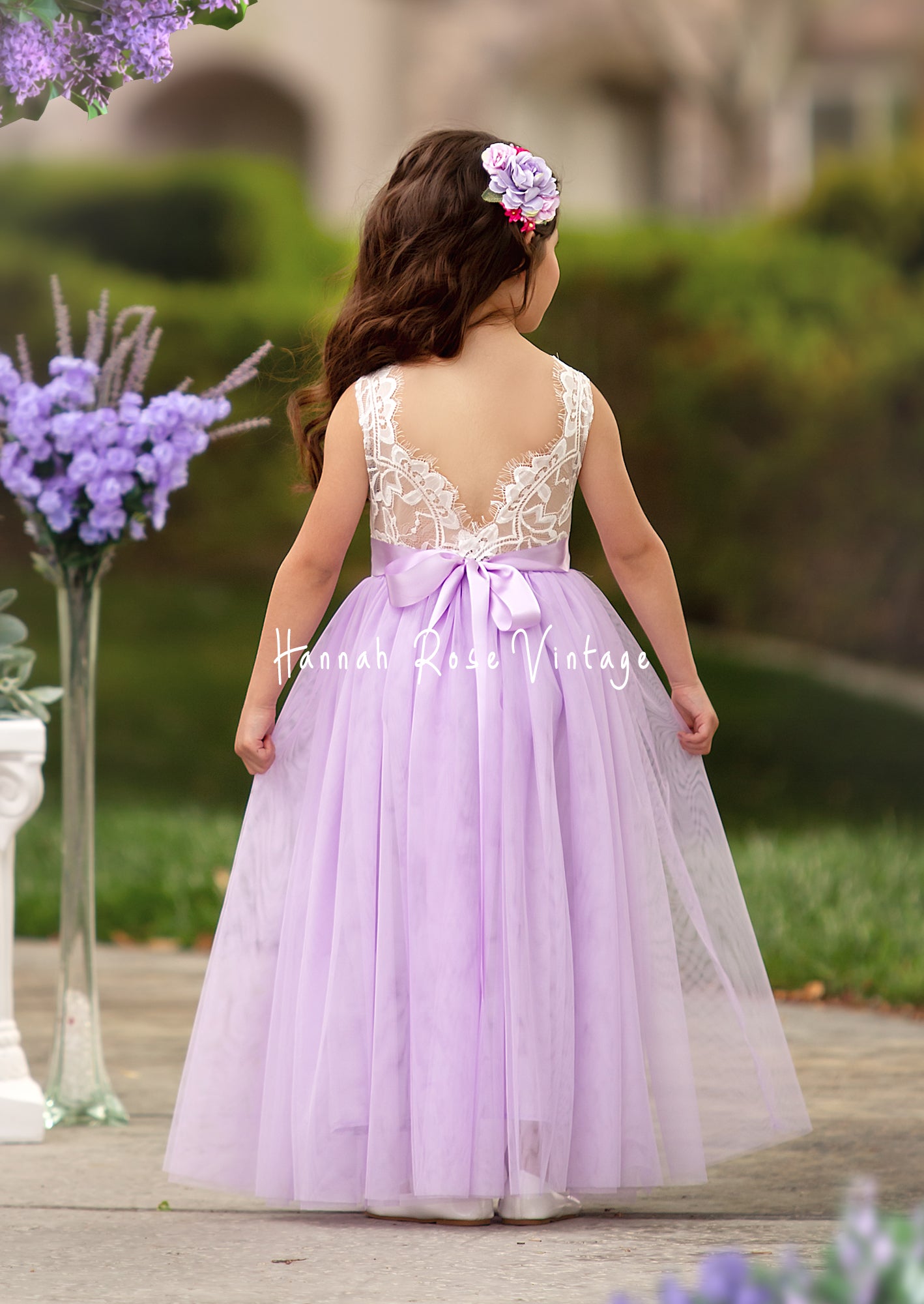 Lavender Flower Girl Dress | Hannahrosevintageboutique.com