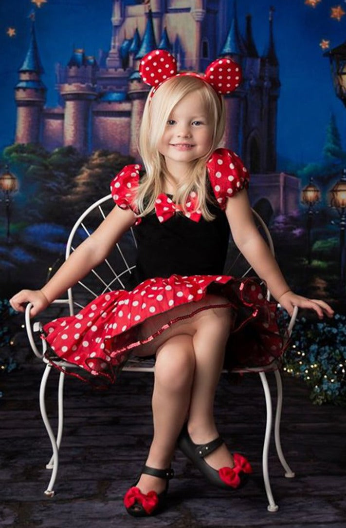 Minnie Mouse Polka Dot Red Leggings Girl's Youth Pants Disney World Disney  Land 