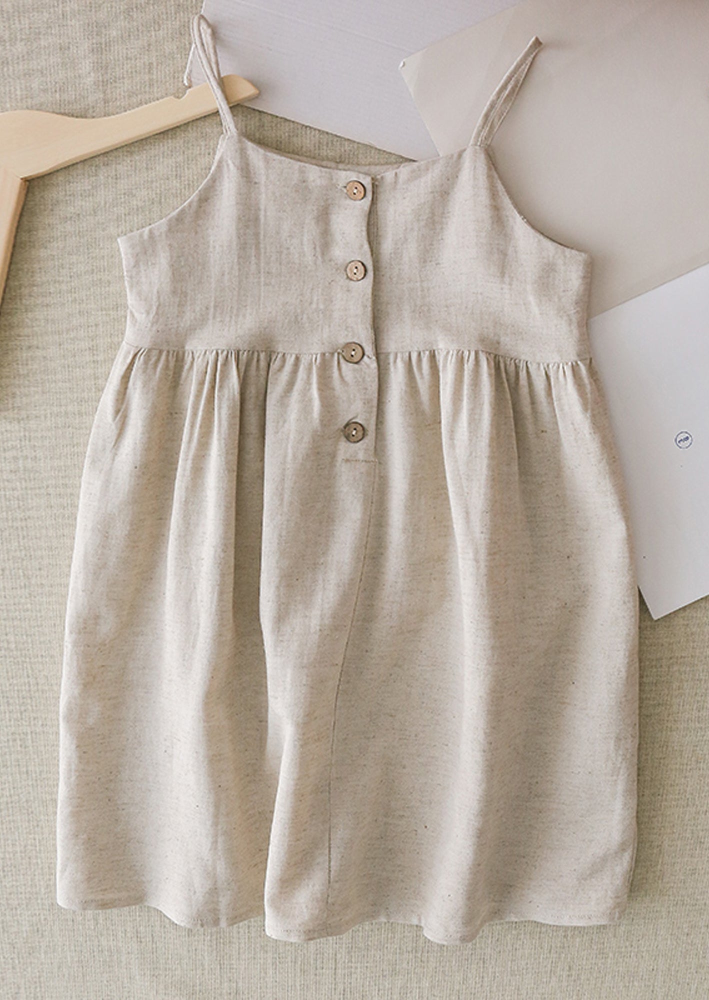 Linen Cami Dress 'Angie-Short', Linen slip dress - Linenbee