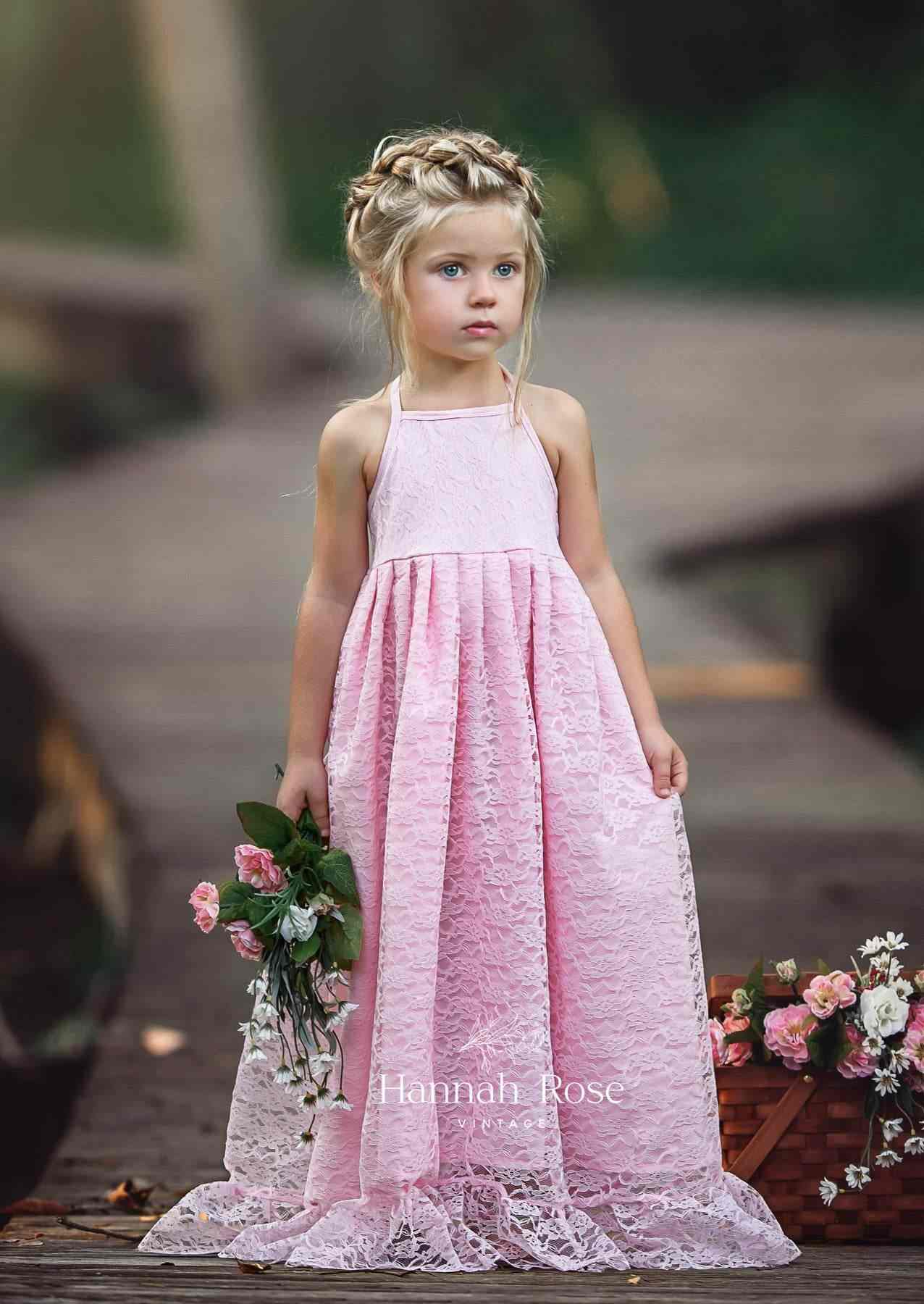 open lace back dress Hannah Midi Dress in Baby Pink | Ladies Fashion main image 1