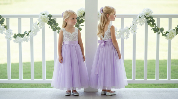 Lavender & Lilac Style Guide for Flower Girl Dresses & Weddings