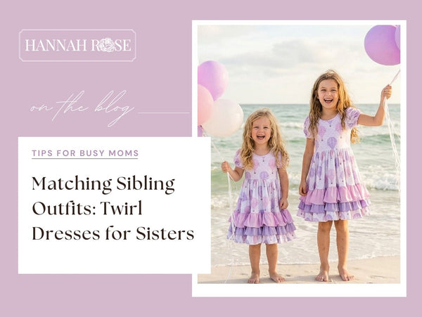 Matching Sibling Outfits: Twirl Dresses for Sisters - Hannah Rose Vintage Boutique