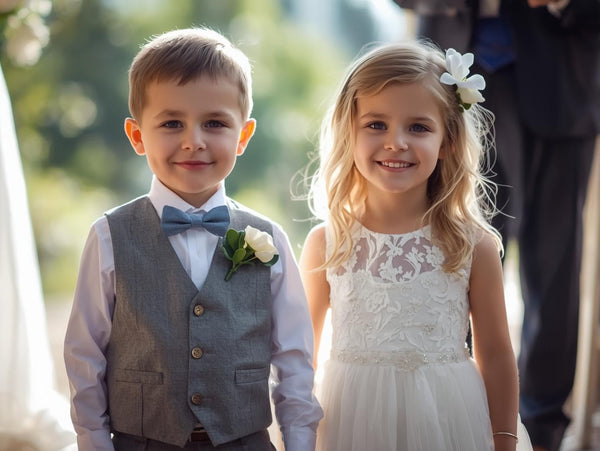 How to coordinate Ring Bearer Suit & Flower Girls Outfits
