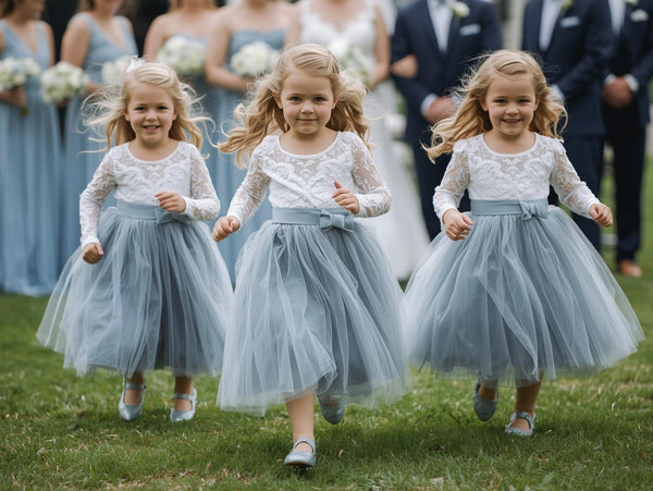 Why Dusty Blue Flower Girl Dresses Are Perfect for Weddings - Hannah Rose Vintage Boutique
