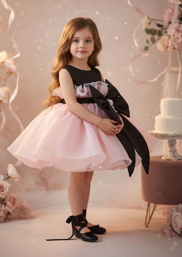 Saraphine Dress in Pink Black