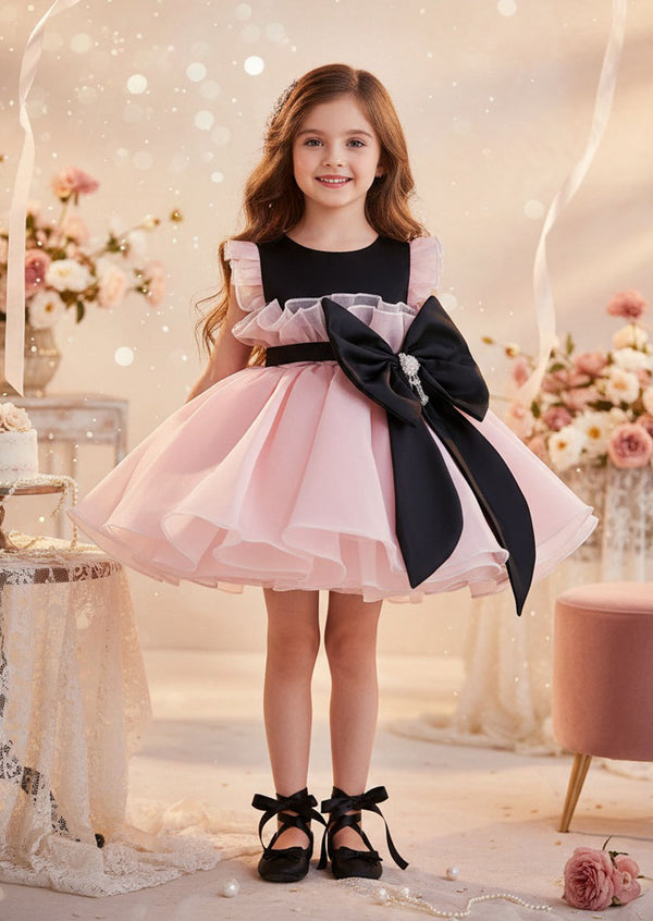 Saraphine Dress in Pink Black