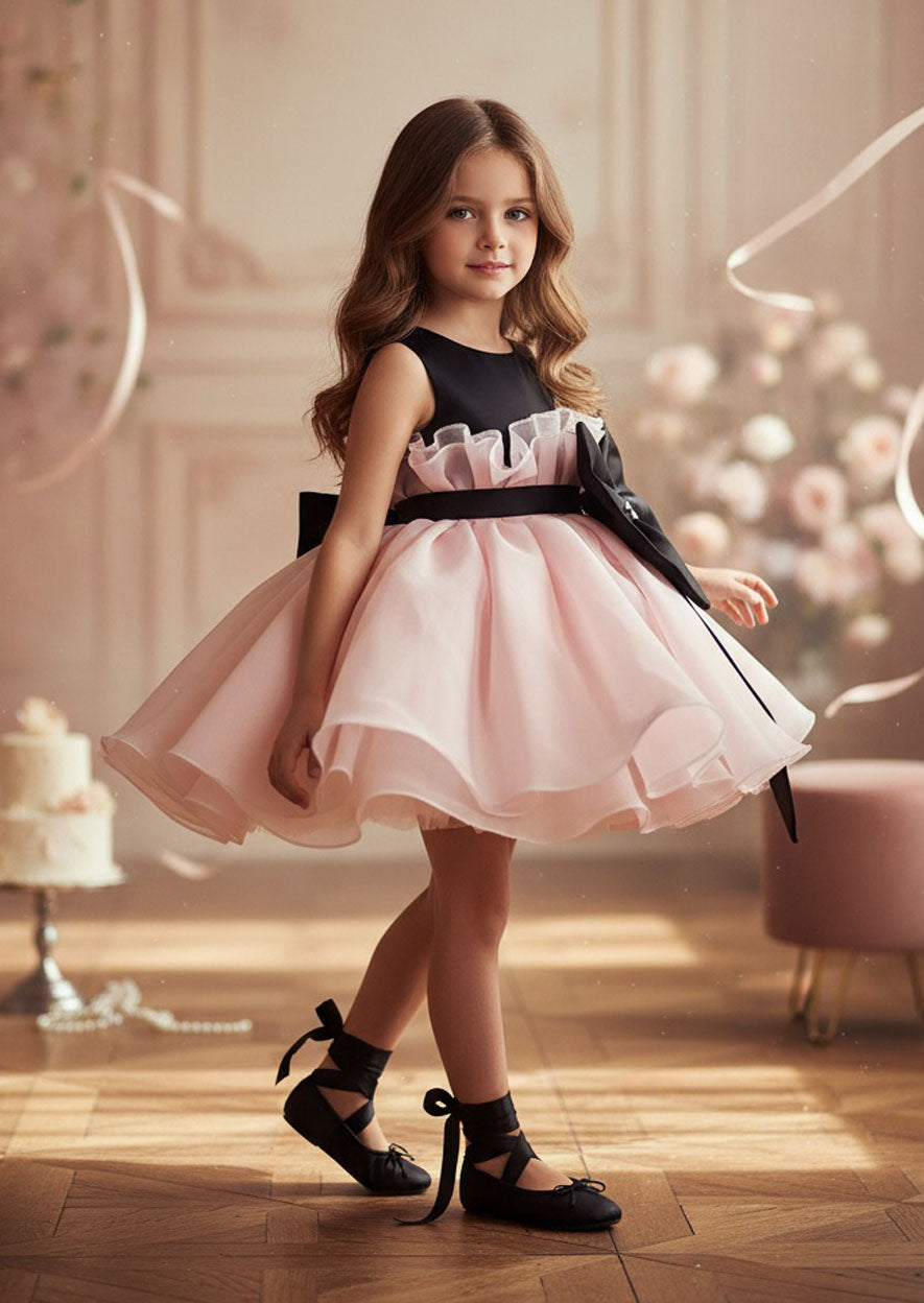 Saraphine Dress in Pink Black