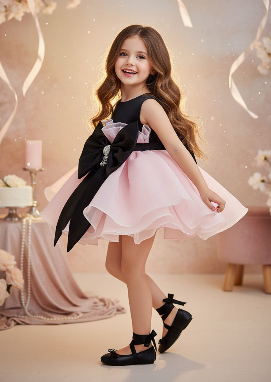 Saraphine Dress in Pink Black