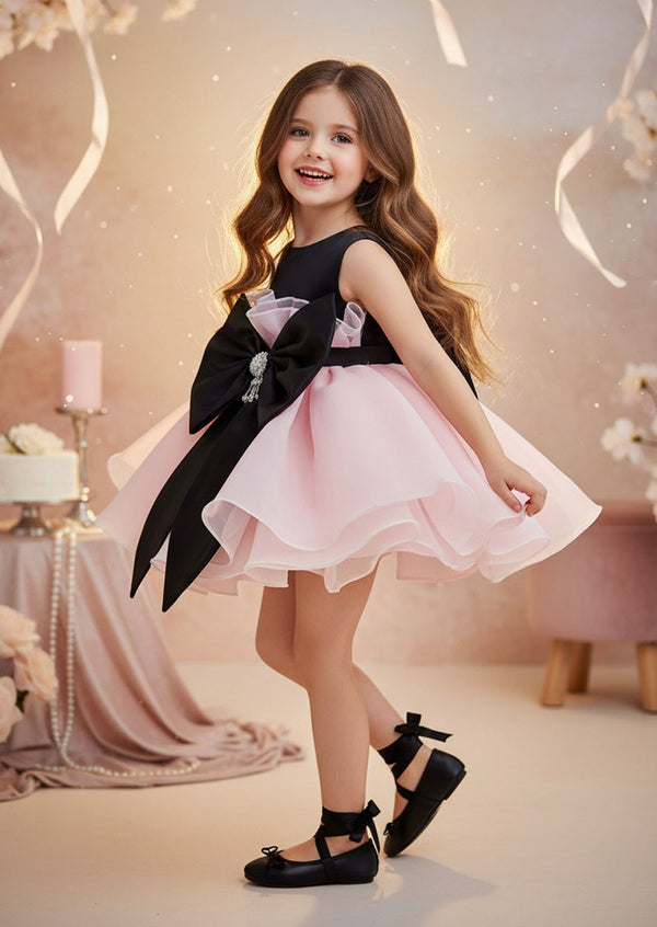 Saraphine Dress in Pink Black