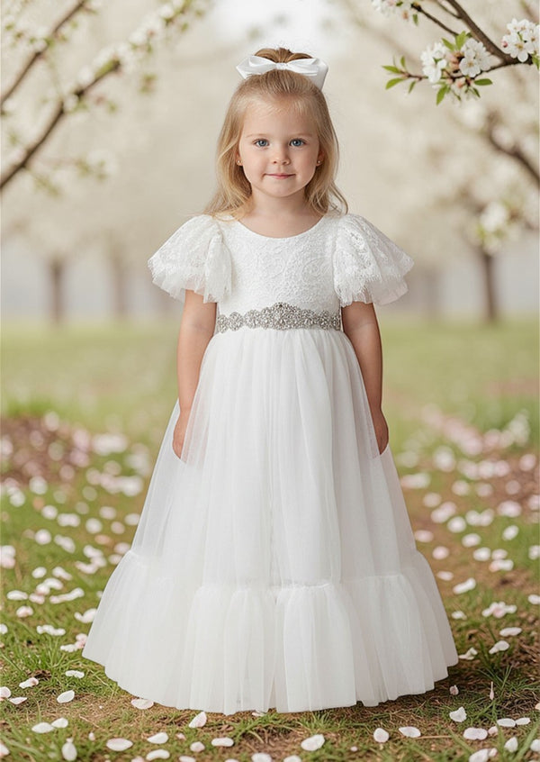 Elegant White Flower Girl Dresses  Vintage Modern Elegant Weddings