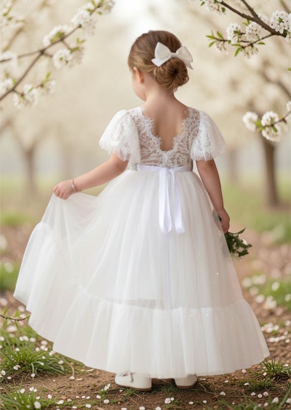 Elegant White Flower Girl Dresses  Vintage Modern Elegant Weddings