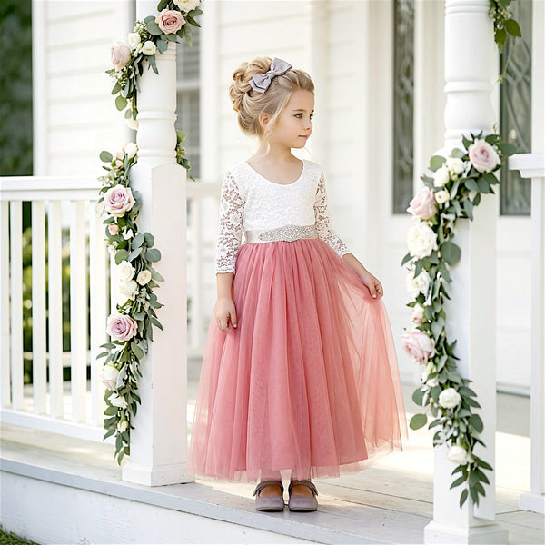 Dusty Rose Flower Girl Dresses