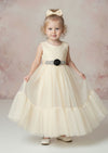 Toddler Sleeveless Mermaid Flower Girl Dress in Ivory | Spring Wedding