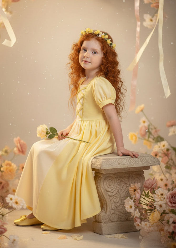 Toddler Girl Princess Costume Dress in Yellow - Beautify & the Beast - Belle