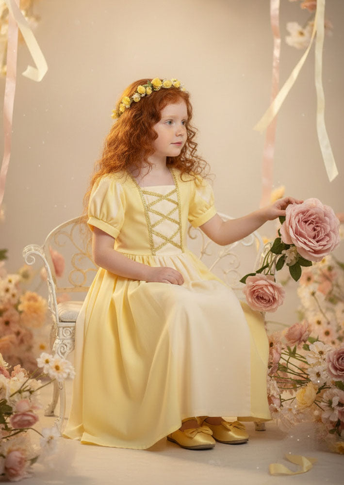 Toddler Girl Princess Costume Dress in Yellow - Beautify & the Beast - Belle