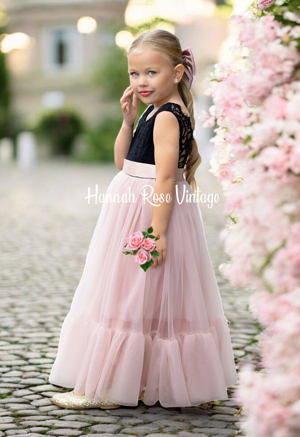 mauve flower girl dress