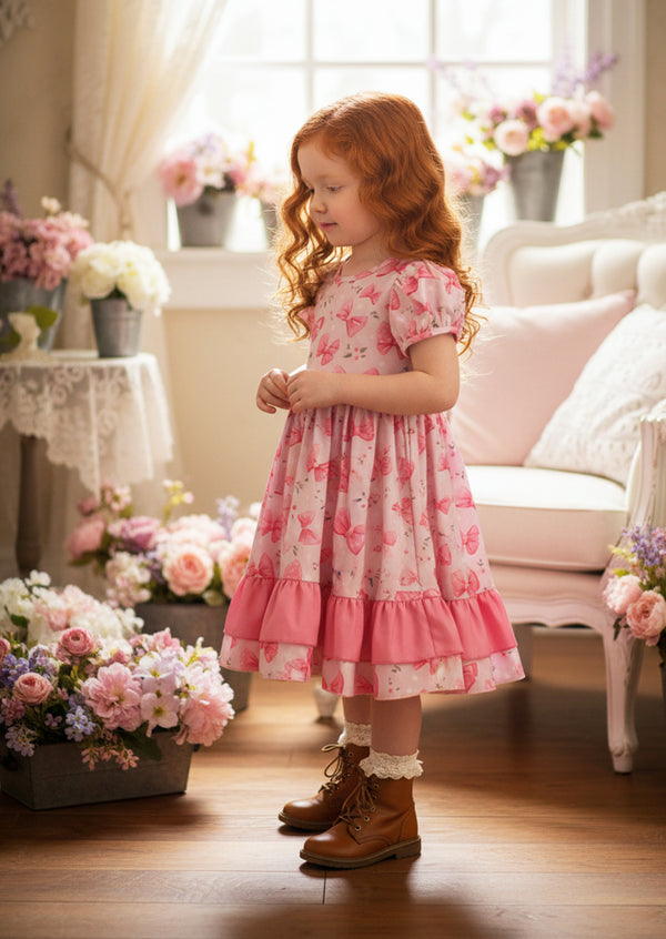 Pink Barbie Bows Birthday Dress