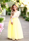 Yellow and White Flower Girl Dresses