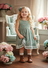 durable toddler outfits - toddler green twirl dress