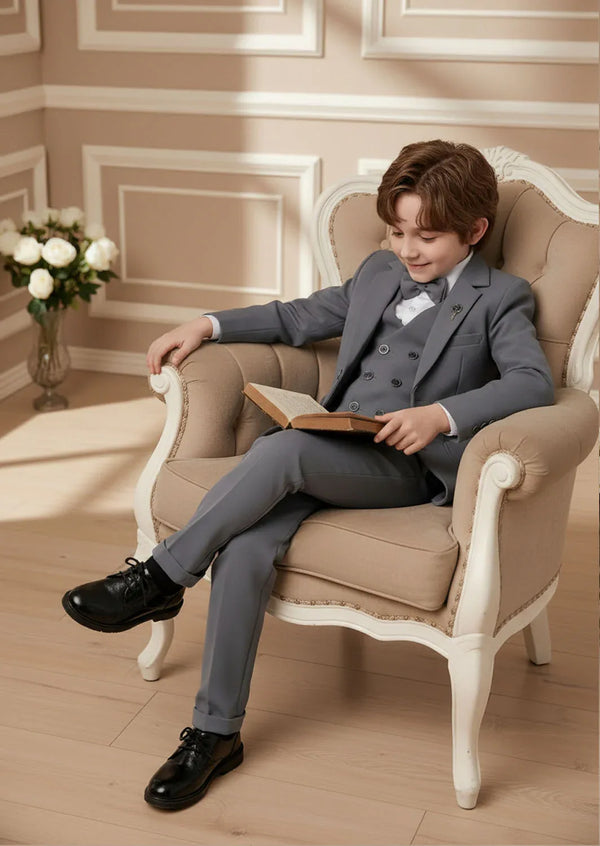 Boys Ellingwood Wedding Suit · 4 Piece in Gray