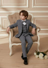 Boys Ellingwood Ring Bearer Suit · 4 Piece in Gray Boys Portrait Special Occasion Suits