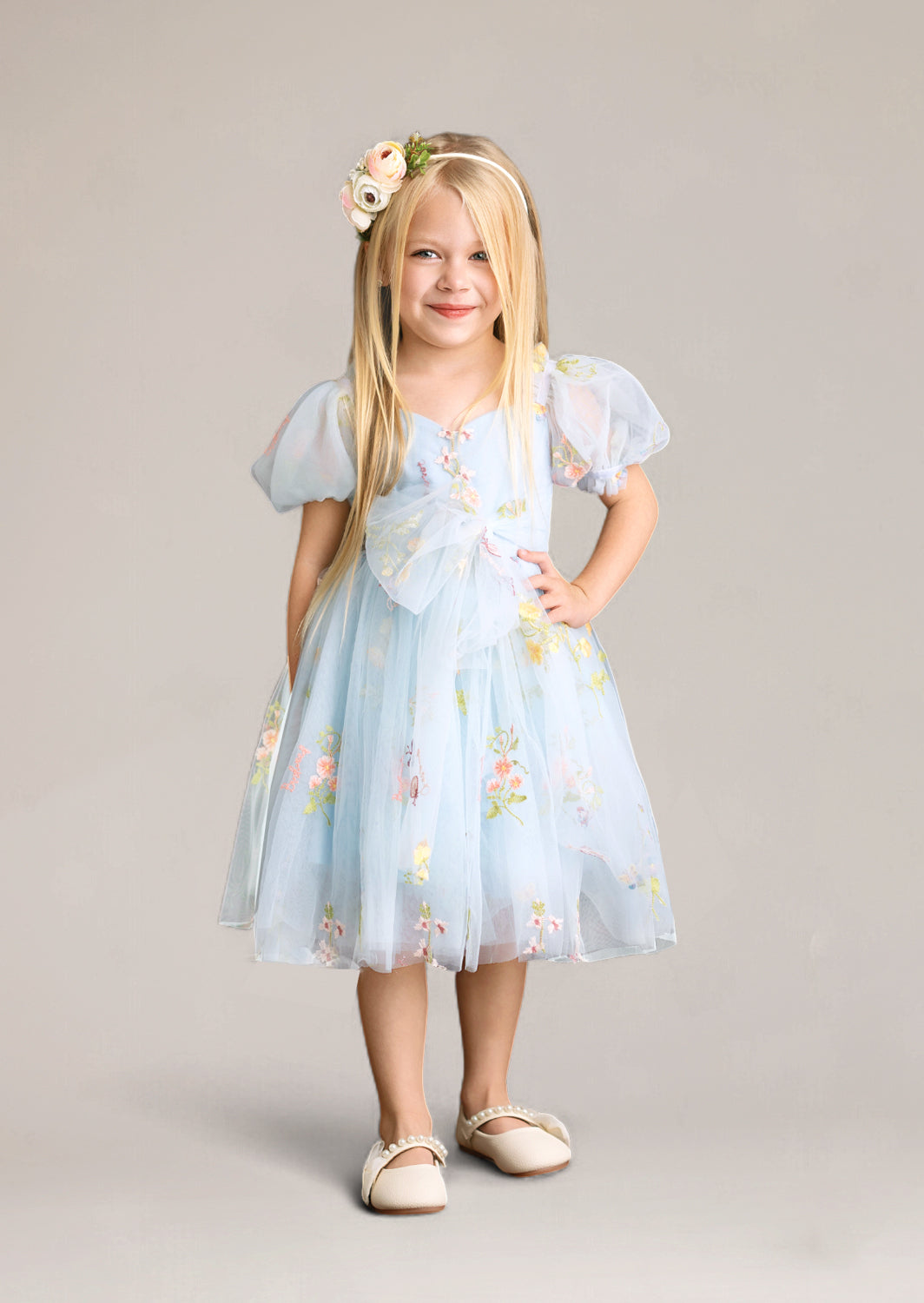Hannah Rose Fairy in the Garden Dress - Blue
