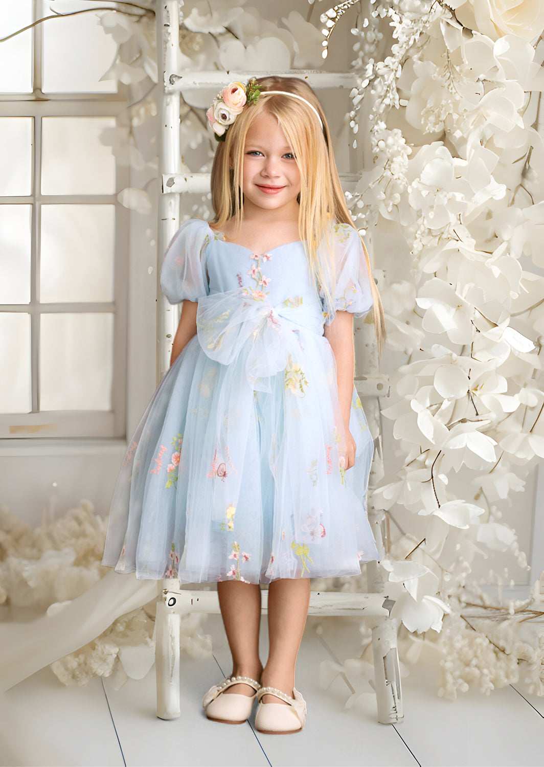 Hannah Rose Fairy in the Garden Dress - Blue