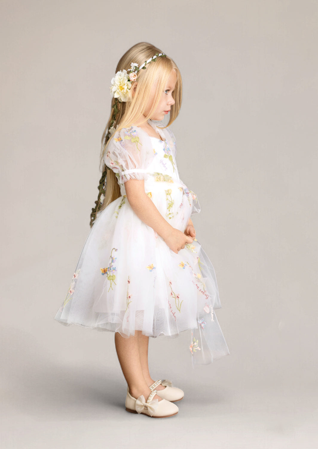Hannah Rose Fairy in the Garden Dress - White