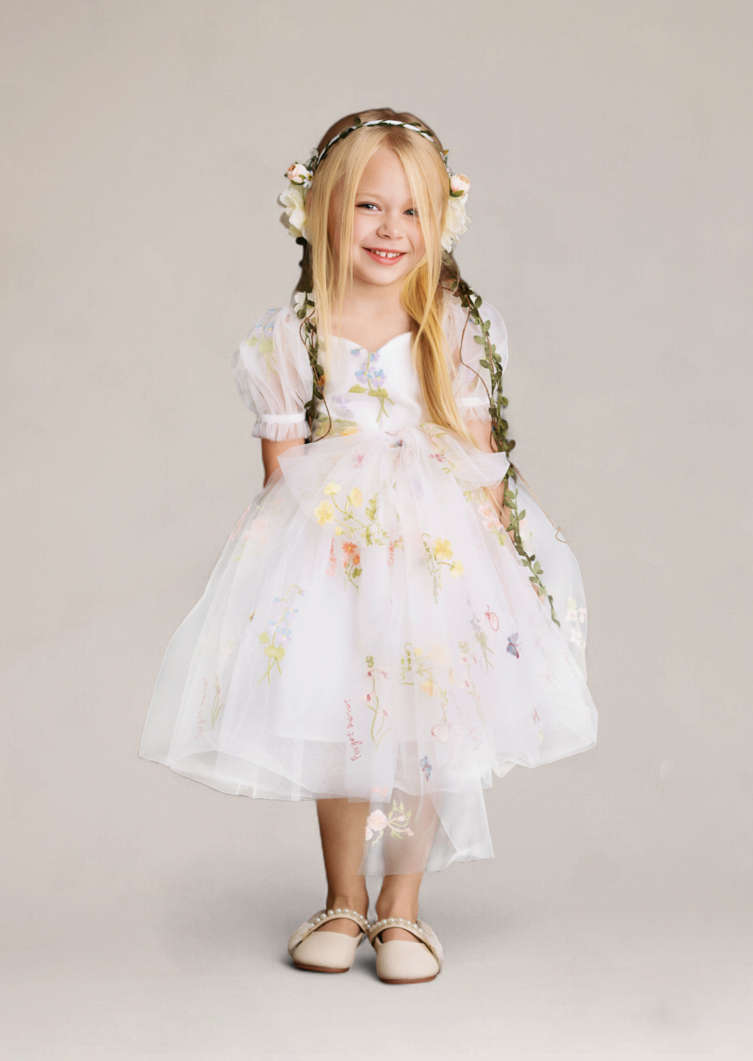 Hannah Rose Fairy in the Garden Dress - White