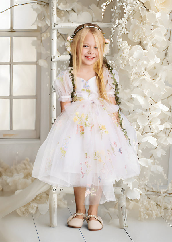 Lilowen White Fairy Floral Party Dress