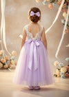 Sleeveless Toddler Boho Lavender Flower Girl Dresses Spring Weddings