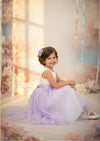 Sleeveless Toddler Boho Lavender Flower Girl Dresses Spring Weddings