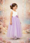 Sleeveless Toddler Boho Lavender Flower Girl Dresses Spring Weddings