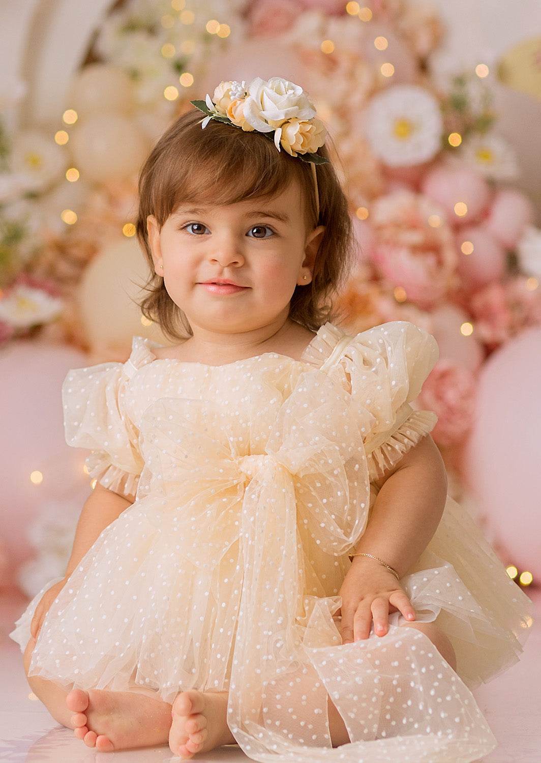 baby girl romper for cake smash