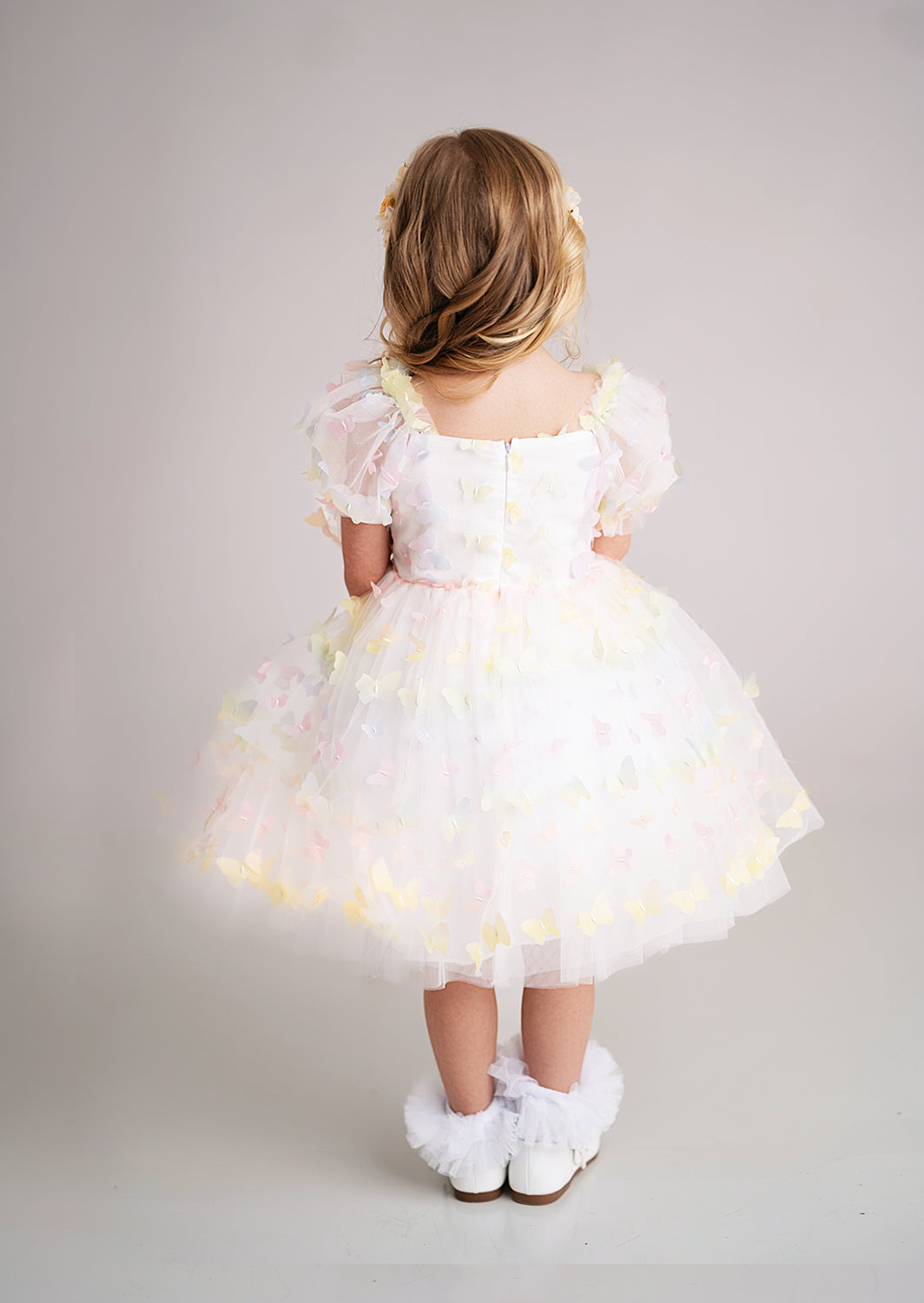 Hannah Rose Butterfly Kisses Party Dress - Pink Lime