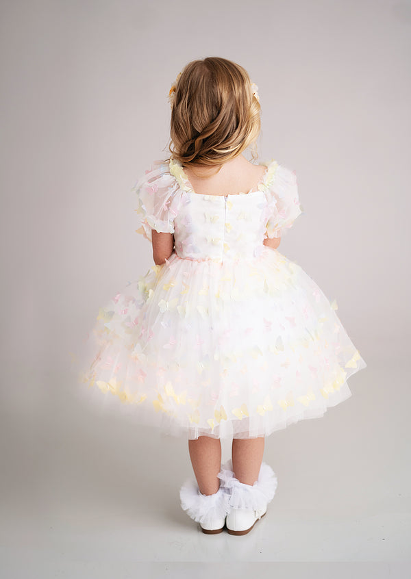 Hannah Rose Butterfly Kisses Party Dress - Pink Lime