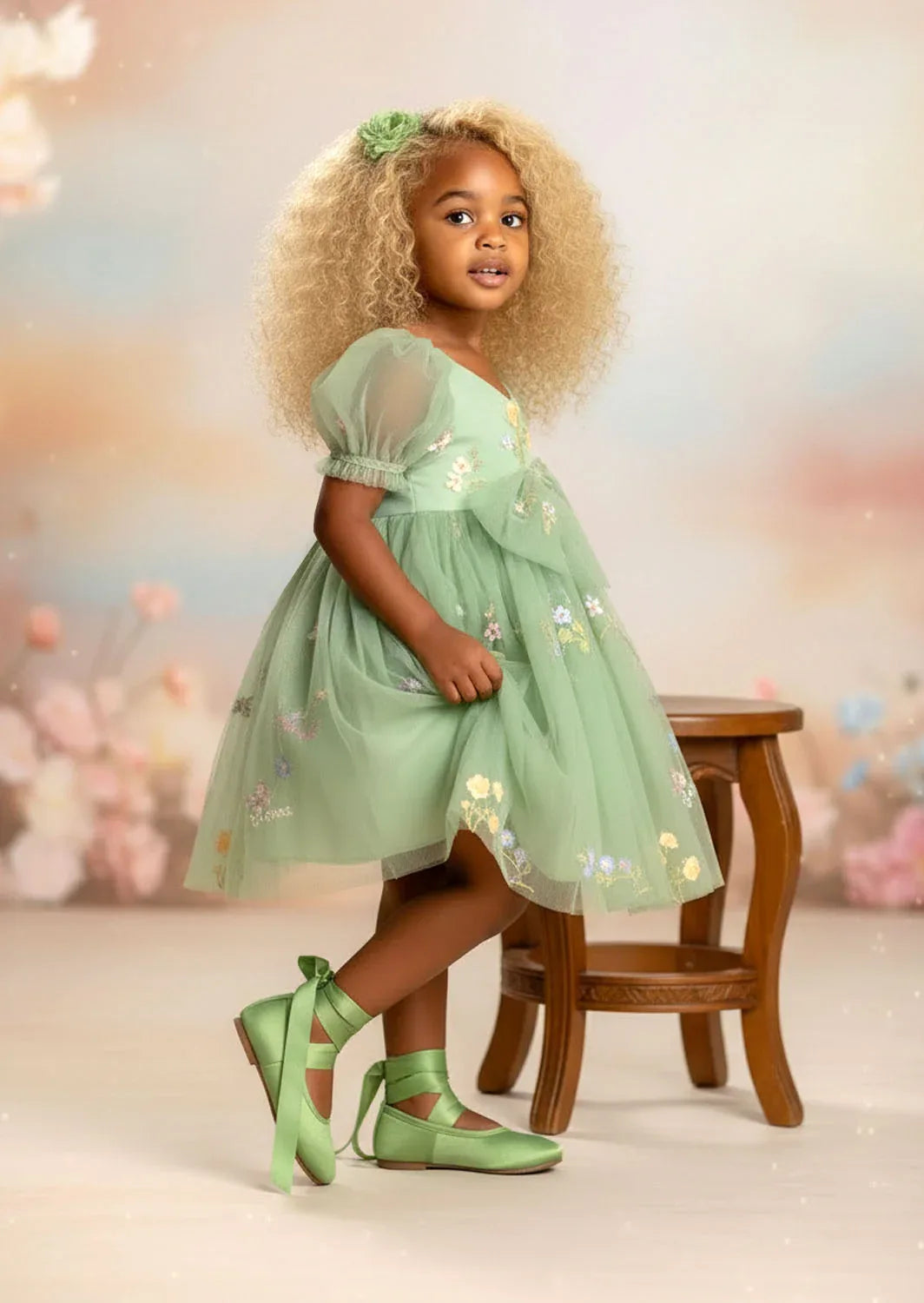 Garden Fairy Dress in Sage