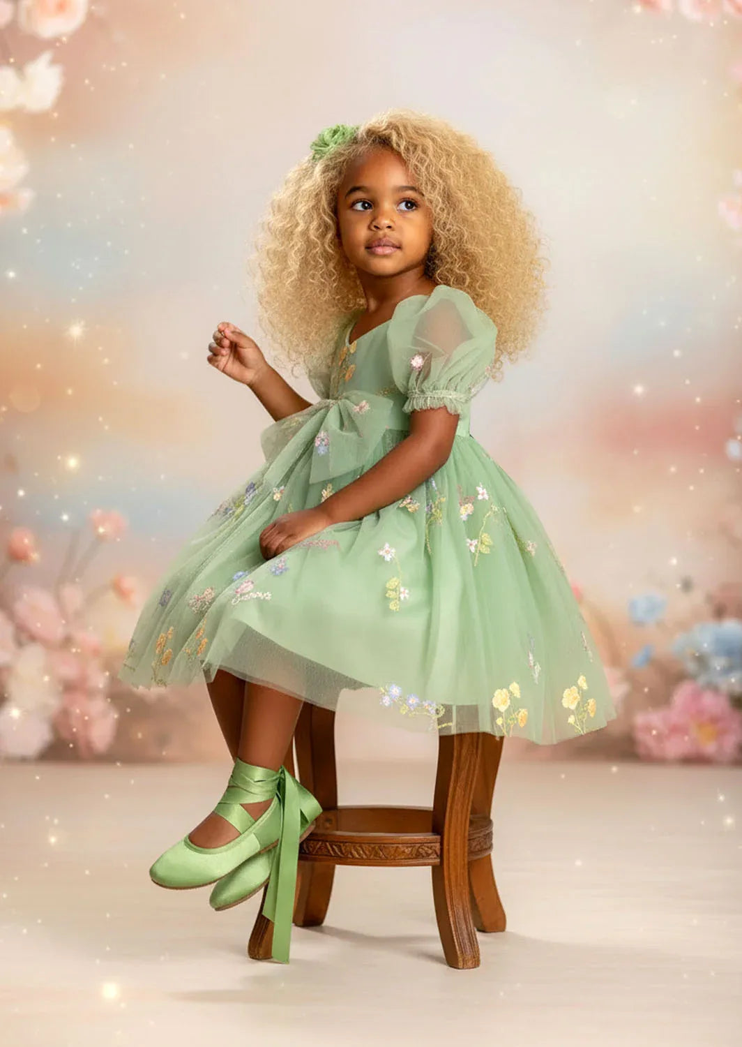 Garden Fairy Dress in Sage