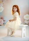 Victoria Ivory Toddler Lace & Tulle Dress – Communion & Flower Girl