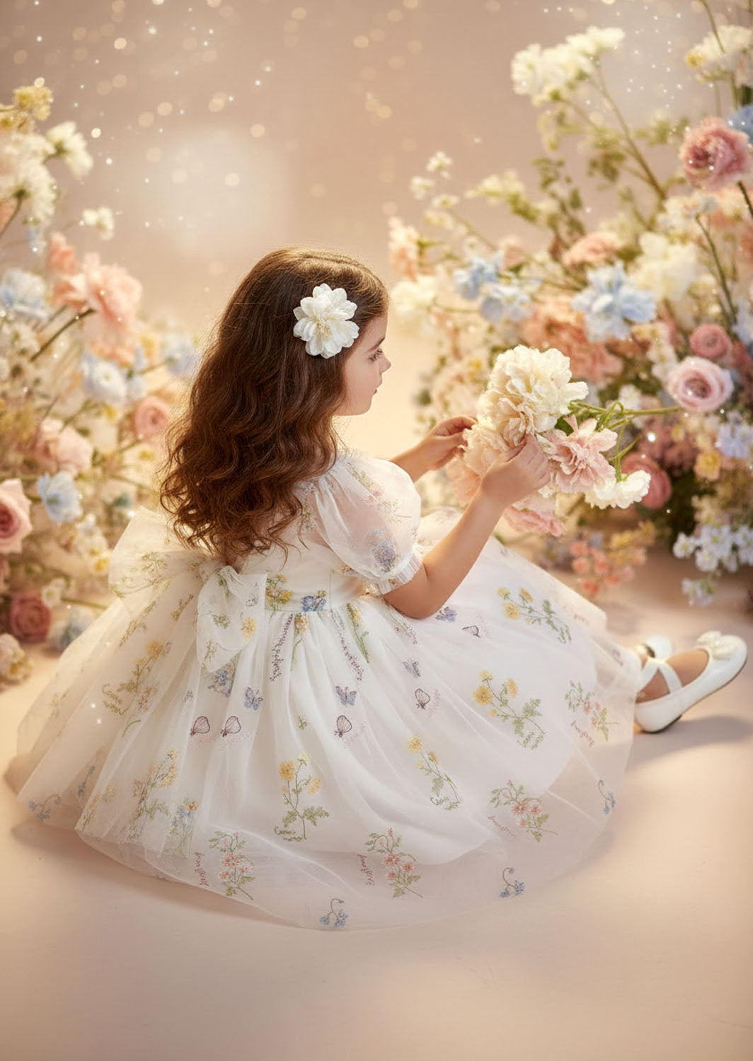 Garden Fairy Dress in White