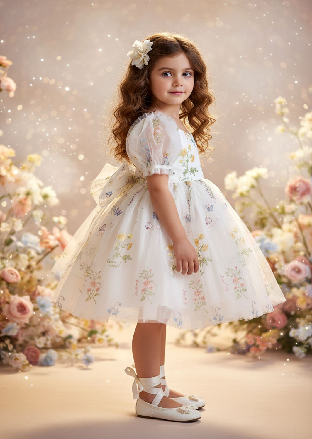 Garden Fairy Dress in White