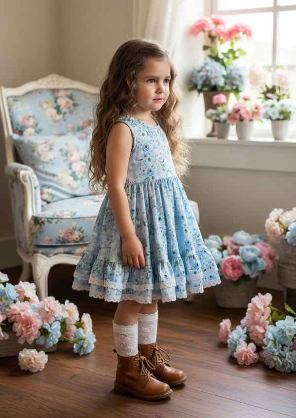 Maribelle Dress — Cottage Rose Blue