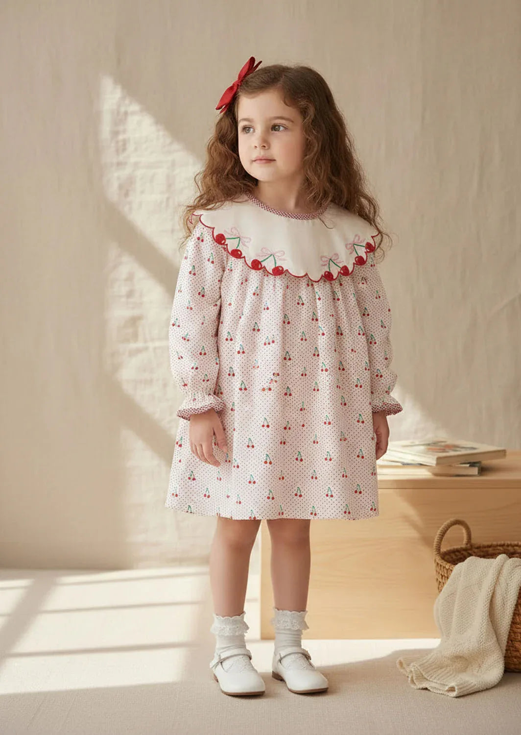 Chérie Cherry Print Dress