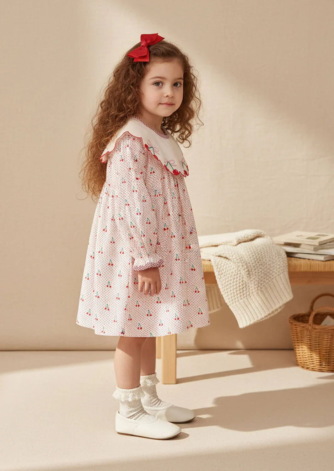 Chérie Cherry Print Dress