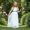 Short Sleeve White Lace Flower Girl Dresses 